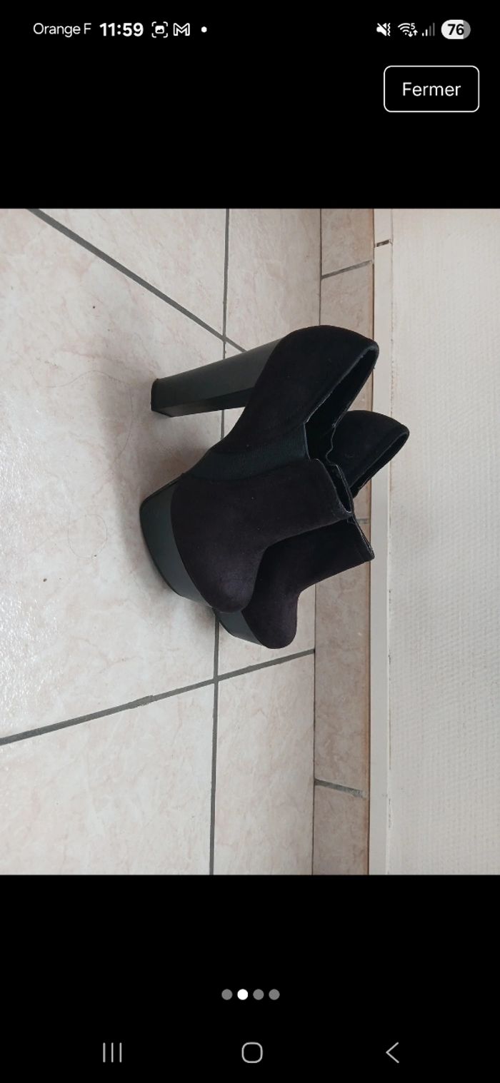 Bottines a talon 13cm taille 37 - photo numéro 2