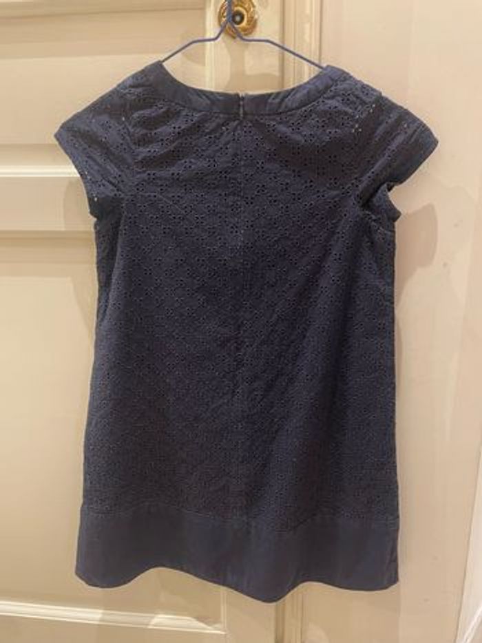 Robe bleu marine fleurie Jacadi 10 ans - photo numéro 3