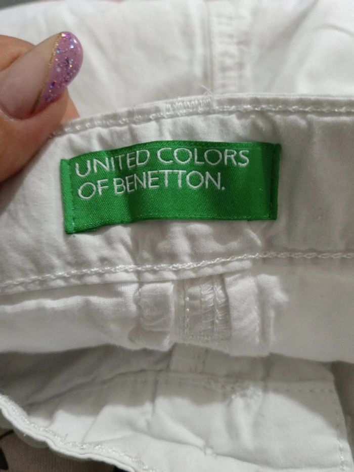 C55 short blanc United colors of benetton XXS - photo numéro 3