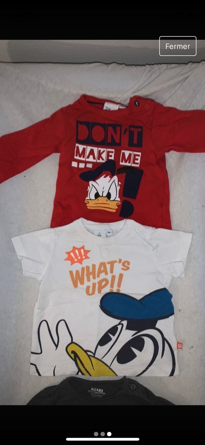 Lot de 3 t-shirts Disney 3mois - photo numéro 2