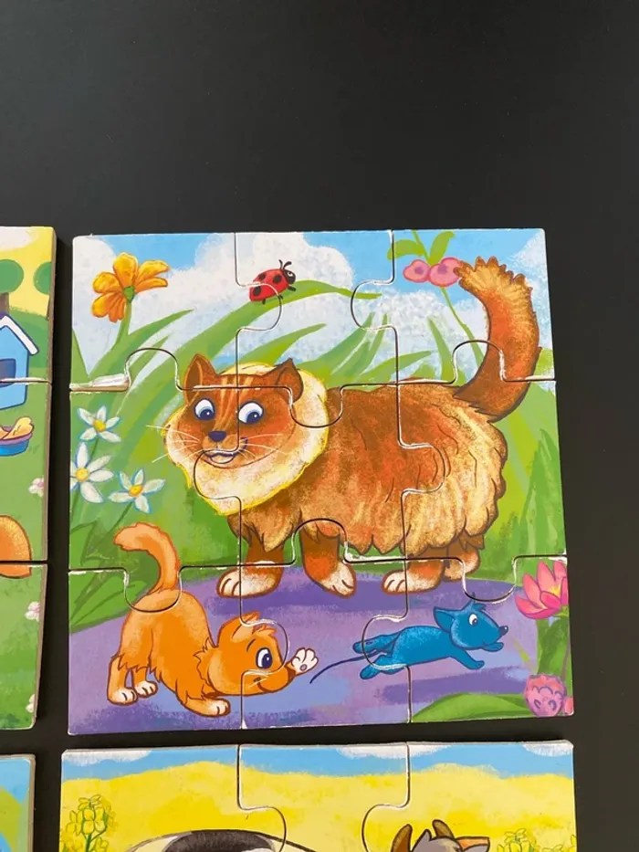 4 puzzles en bois 9 pièces - photo numéro 3