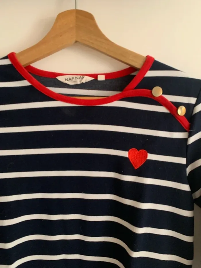 T shirt marinière Naf Naf manches Longues - photo numéro 2