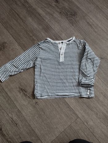 T-shirt manches longues marinière