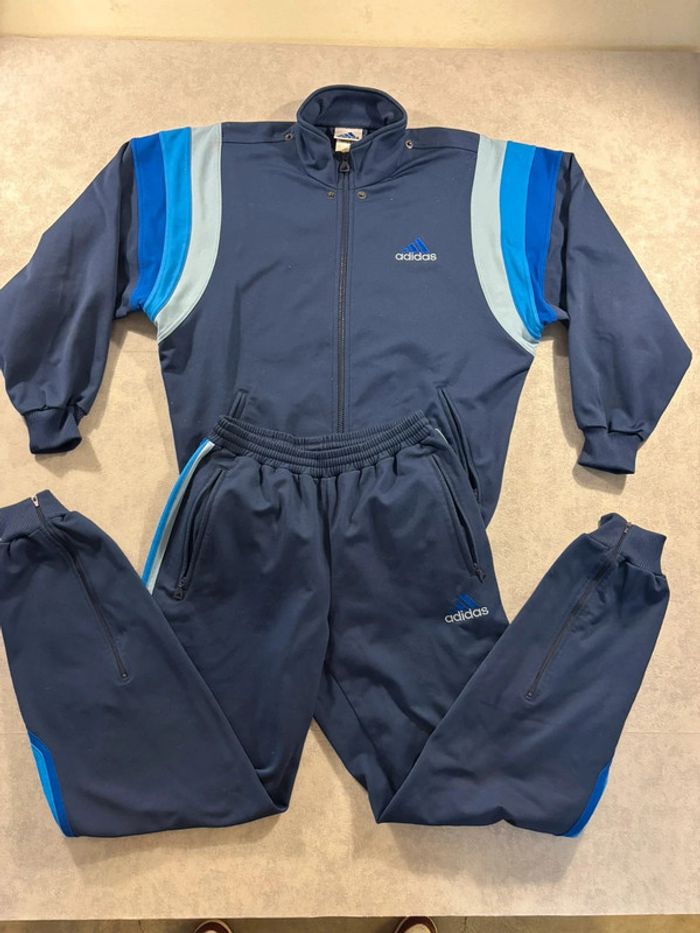 Ensemble de survêtement Adidas Vintage Bleu Taille S