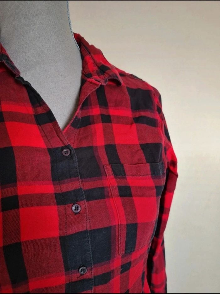 Chemise à carreaux noire et rouge - photo numéro 2