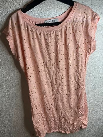 T shirt rose à strass neuf woman only