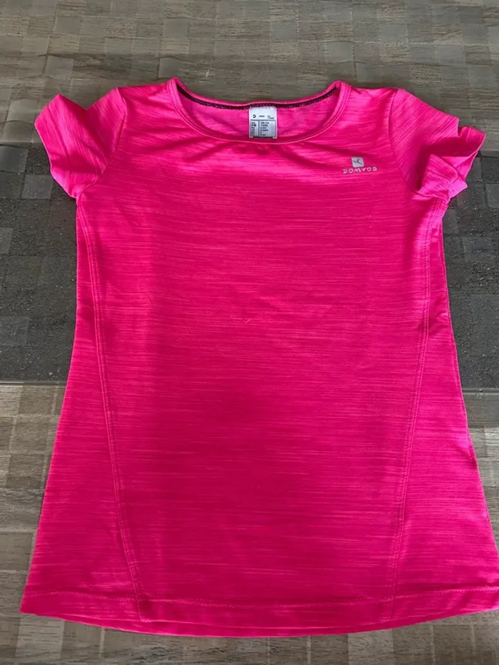 T shirt manches courtes rose 5 ans domyos
