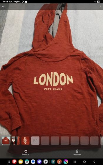 Pull fin à capuche 8 ans GF10