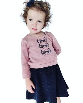 24 mois 2 ans robe bi matière ( sans barette)