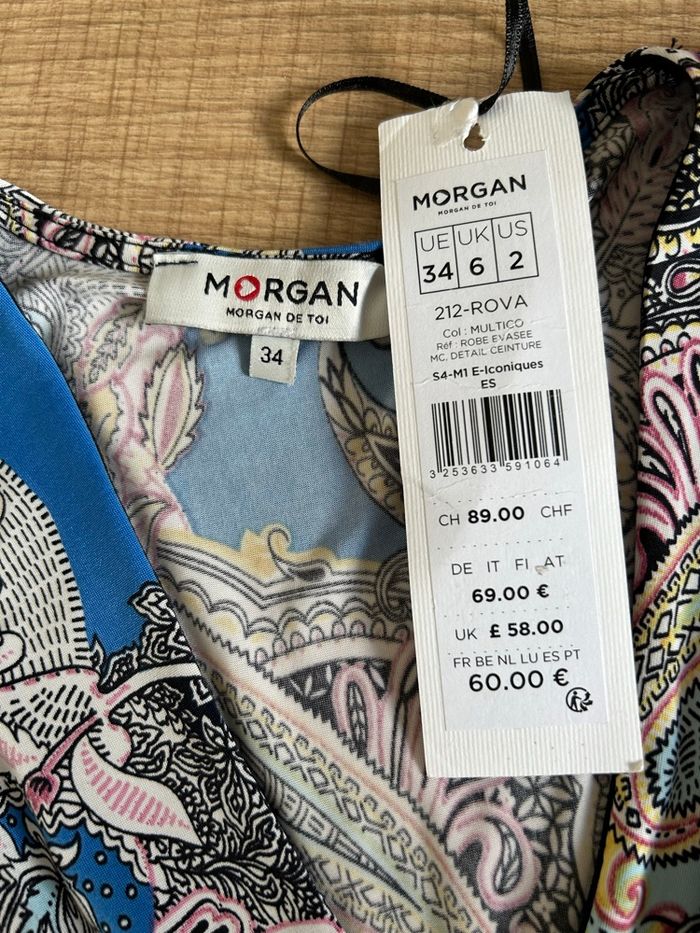 Robe imprimée neuve à manches courtes Morgan taille 34 (valeur 60€) - photo numéro 9