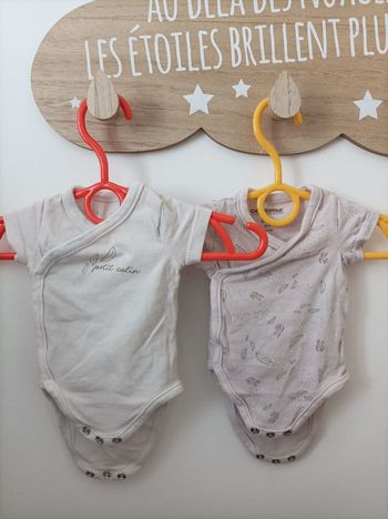 Lot body manches courtes fille