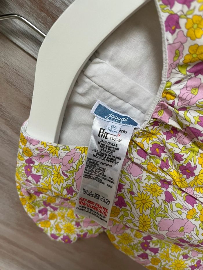 Robe liberty détails festonné sur les manches 6ans - photo numéro 3