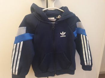 Veste à capuche Adidas bleue marine