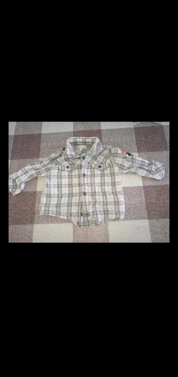Chemise à carreaux manches longues kitchoun 9 mois