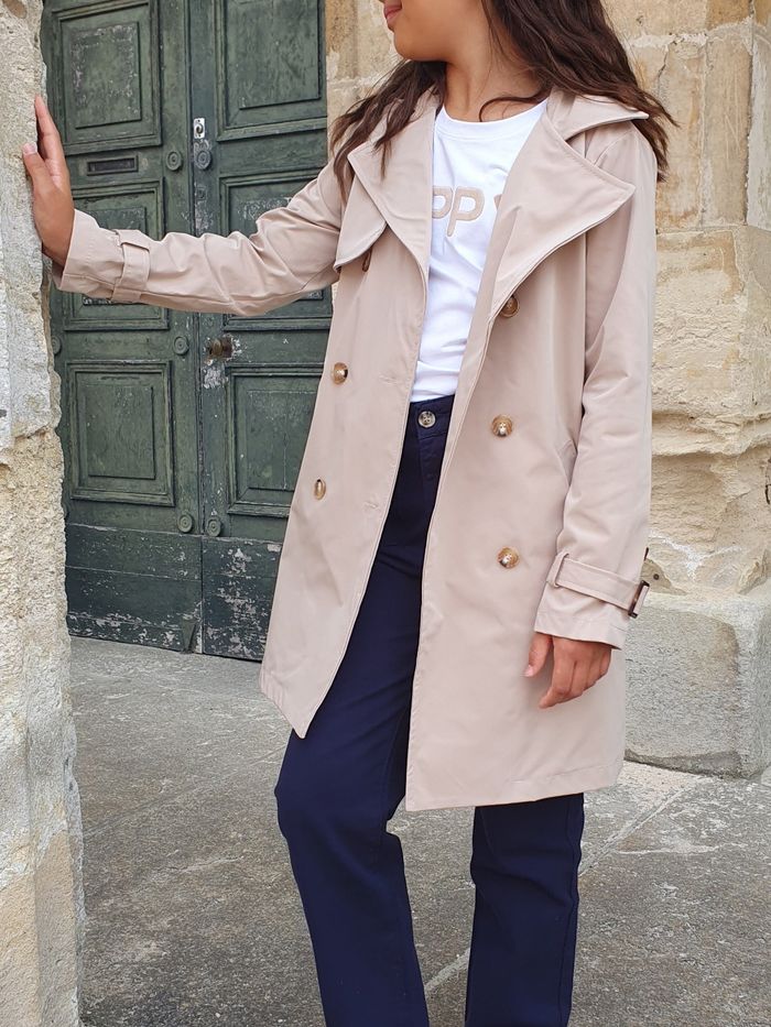Trench mi-long Antibes beige Taille 8 ans - photo numéro 3