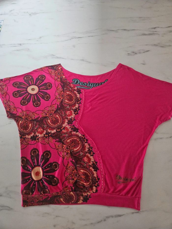Desigual blouse Fushia taille S - photo numéro 9