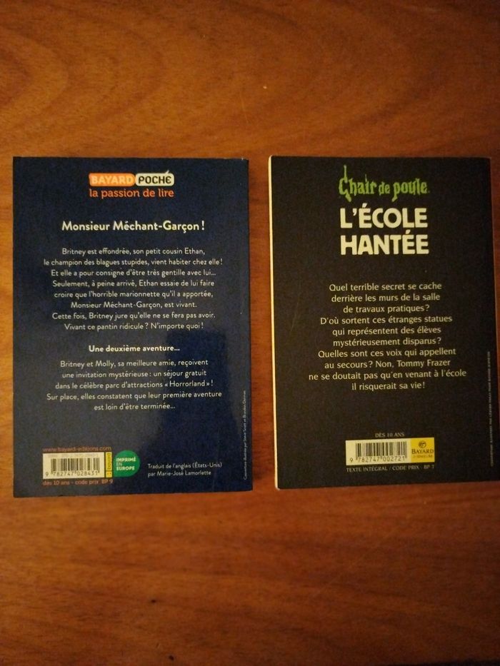2 livres Chair de poule tome 1 et 47 "Horrorland" et "l'école hantée" - photo numéro 2