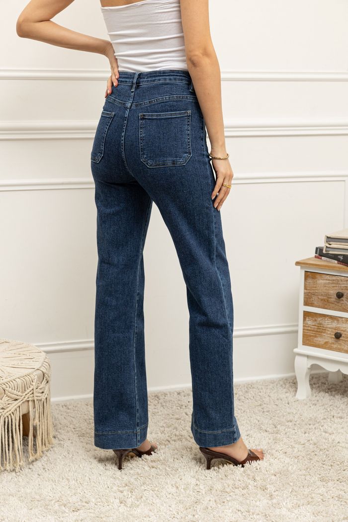 Jeans 5 boutons wide leg taille 36 - photo numéro 4