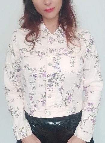 Veste courte fleurie mi saison Candies taille 36