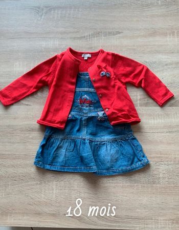 Ensemble robe gilet fille