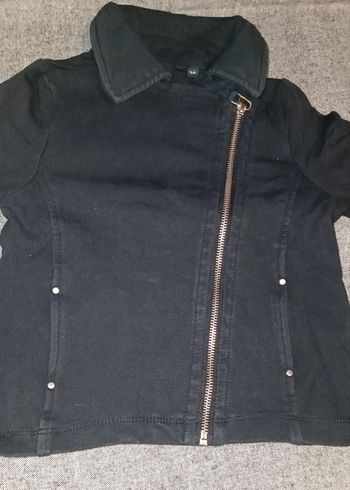 Veste noire fermeture asymétrique, 5 ans