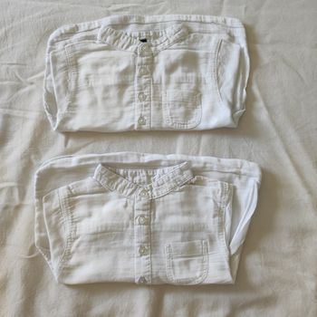 Lot de 2 chemises bébé 6 mois Kiabi