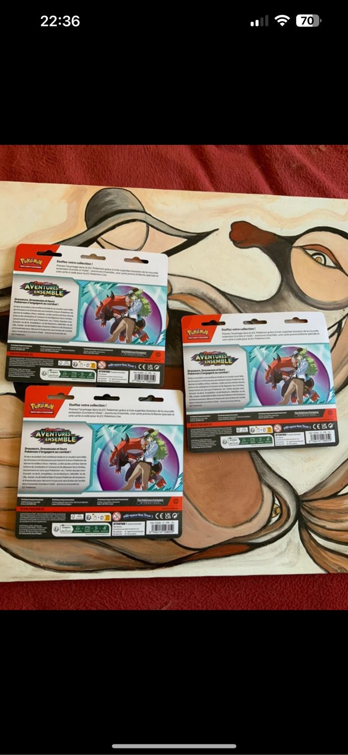 tripack Pokémon ev9 aventure ensemble - photo numéro 2