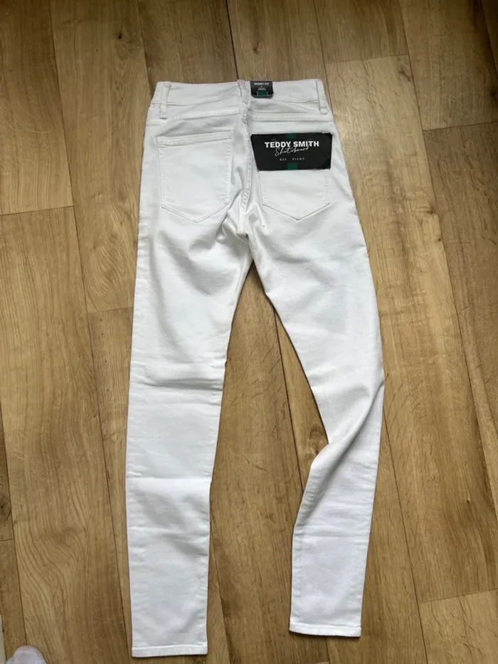 Jeans blanc Teddy Smith Austin skinny destroy 16ans - photo numéro 3