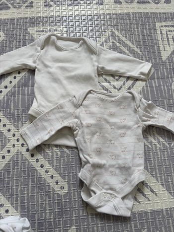 2 bodys manches longues 1 mois 