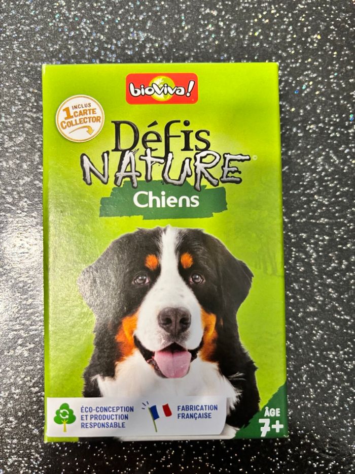 Bioviva - défis nature - chiens avec une carte collector