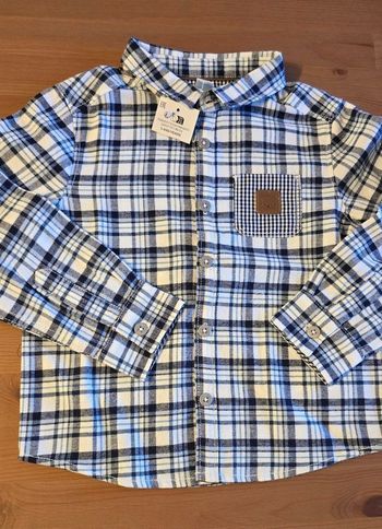 NEUVE(non portée) 🏷💙 😍🤩 superbe  chemise  en flanelle , chaude ml 3ANS  garçon 😍🤩💙