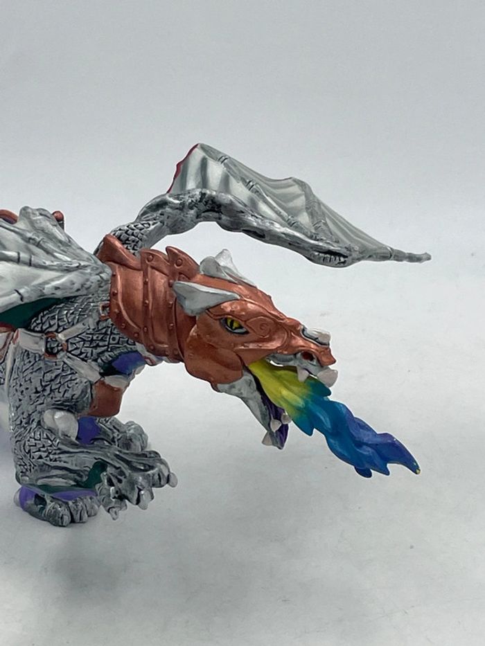Figurine Papo World Fantasy Dragon Destrier Argent N•38937 - photo numéro 5