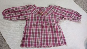 Chemisier rose rayé Kimbaloo 12 mois