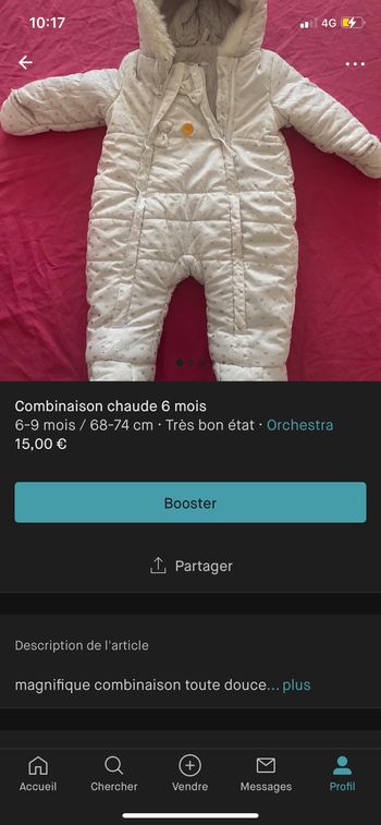 Combinaison fille 6 mois