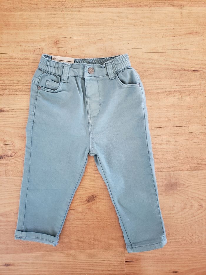 Jeans vert d'eau 18 mois Orchestra