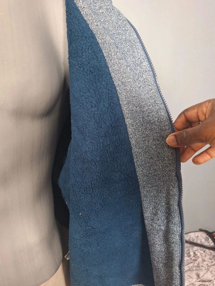 Veste épaisse à capuche nfl / taille XL homme / bleu / sérigraphie - photo numéro 8