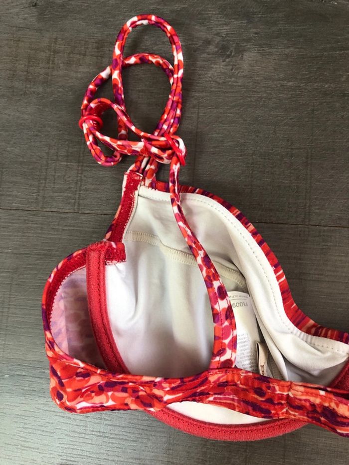 Maillot bikini Rasurel taille 3 très bon état rouge - photo numéro 4