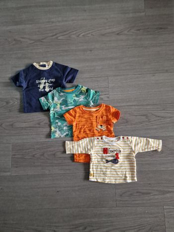 Lot de 4 tee-shirts de 6-9 mois