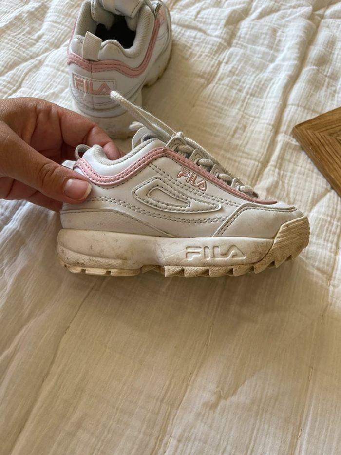 Basket fila Disruptor blanc et rose - photo numéro 7