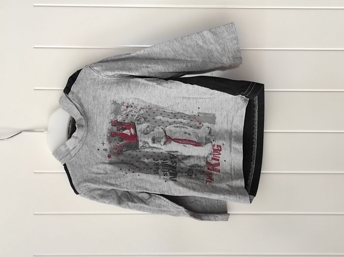 T-shirt col roulé 12 mois garçon – motif chien couronne - photo numéro 2