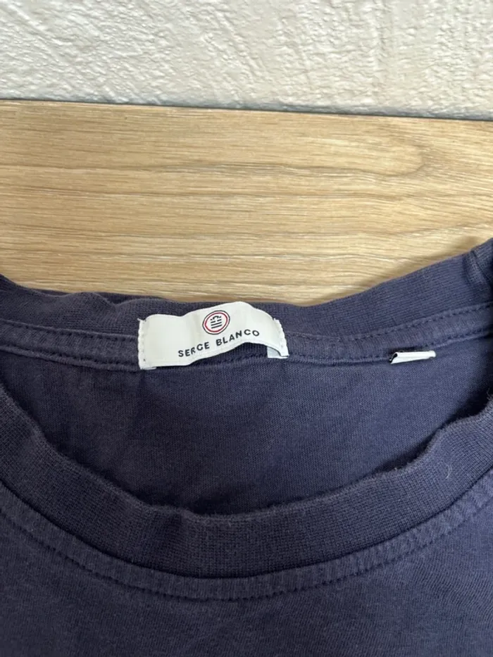 T-shirt Serge Blanco bleu – Taille M - photo numéro 3