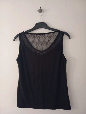 Blouse noire à dentelle, en taille M/38