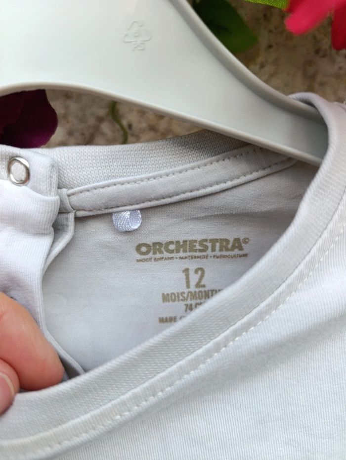 T-shirt manche longue 12mois Orchestra - photo numéro 3