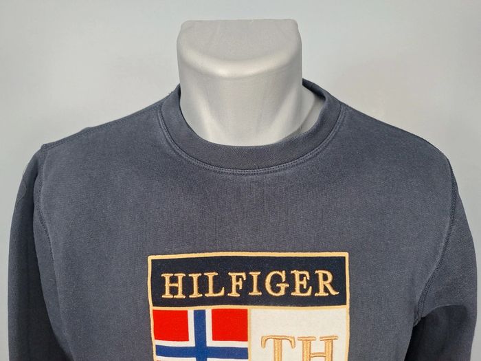 Sweat col rond / crewneck tommy hilfiger homme bleu foncé / taille M full broderie (472) - photo numéro 2