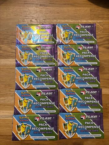 Vends 10 boosters Pokémon de la septième série