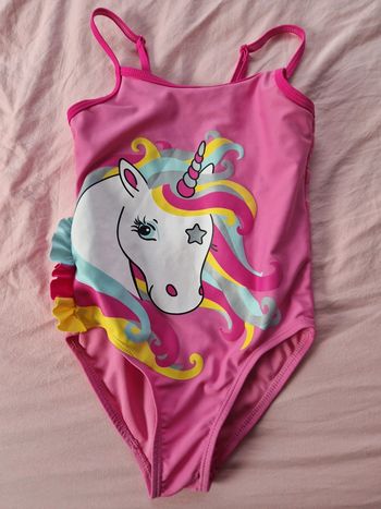 Maillot fille une pièce rose licorne 6-7 ans