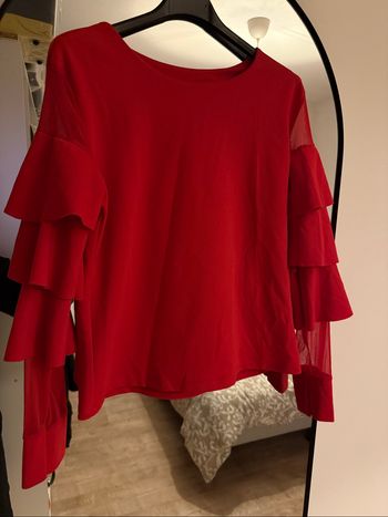 Top manches longues rouge