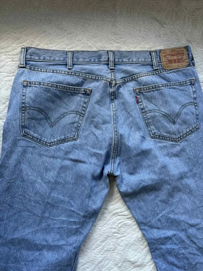 Jean Levi’s 505 Straight Fit droit Homme unisexe bleu clair taille haute 2000s Rare US W38 L32 XL48 - photo numéro 17