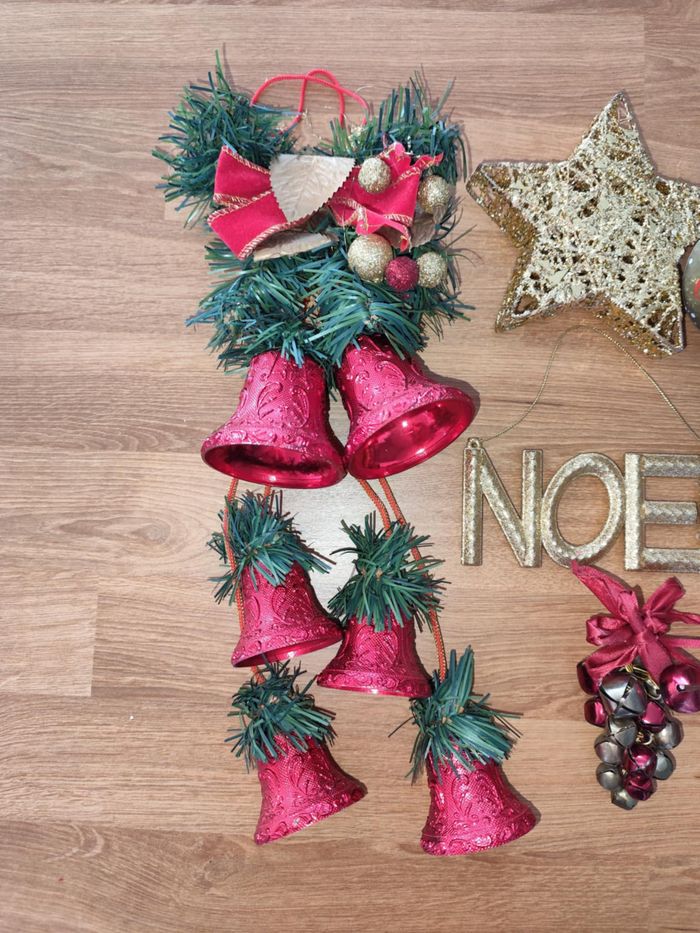 Lot de décorations Noël rouge et or , très bon état - photo numéro 2