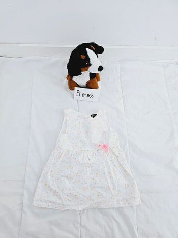 Robe sans manches blanche bébé fille 9 mois kiabi